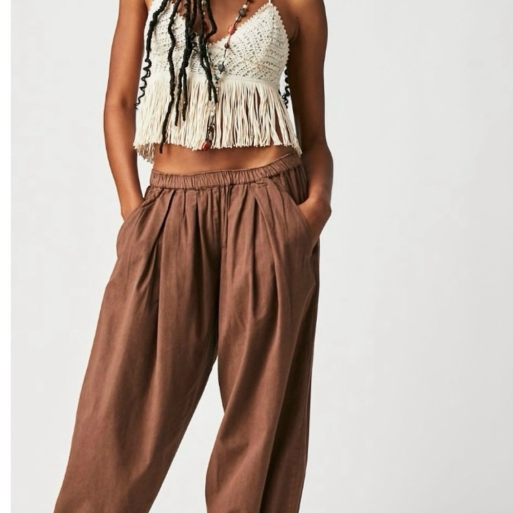 Free People Brown to the Sky Cord Parachute Pants